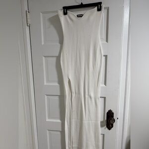 BabyBoo strapless white dress with slit